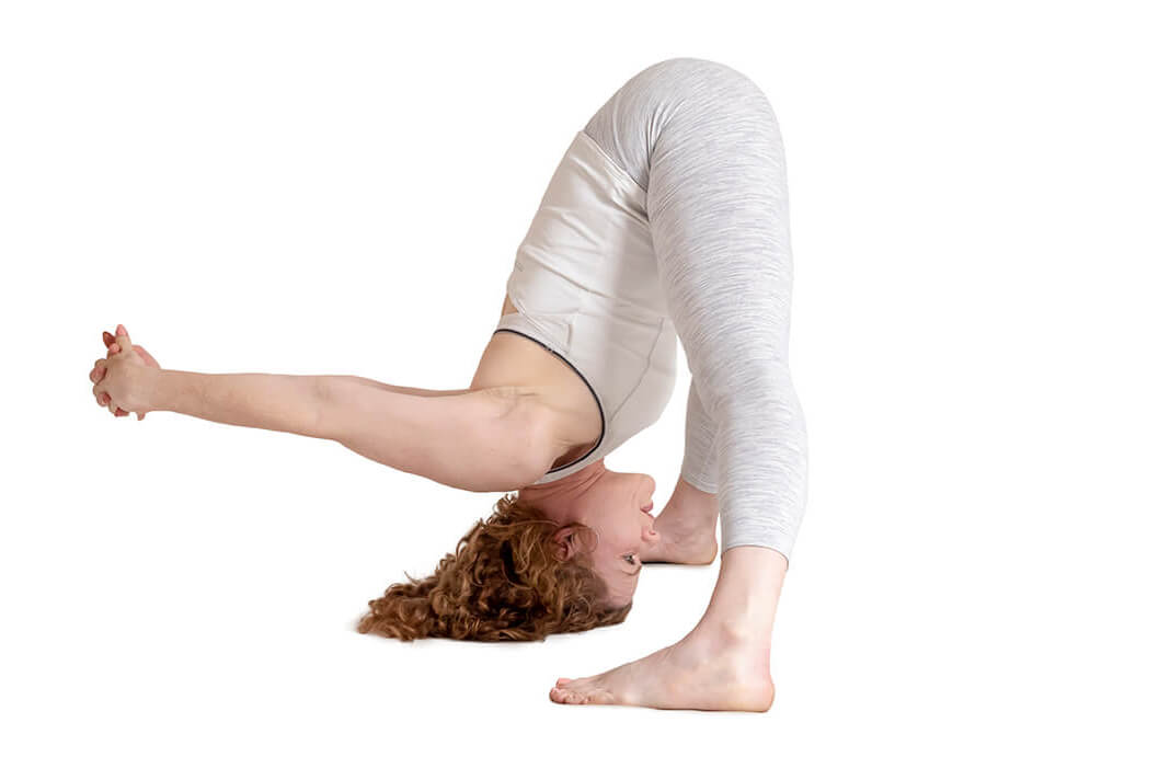 wide-angle standing forward bend