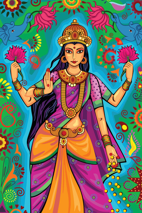 Lakshmi as a symbol of fertility
